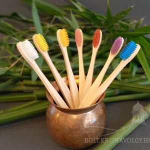 színes Bambusz fogkefék