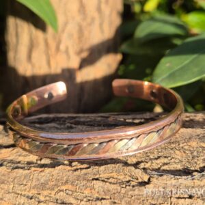 Mágneses rézkarkötő- tricolor