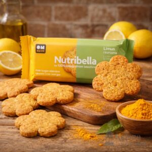 Nutribella citromos- kurkumás teljes kiőrlésű keksz