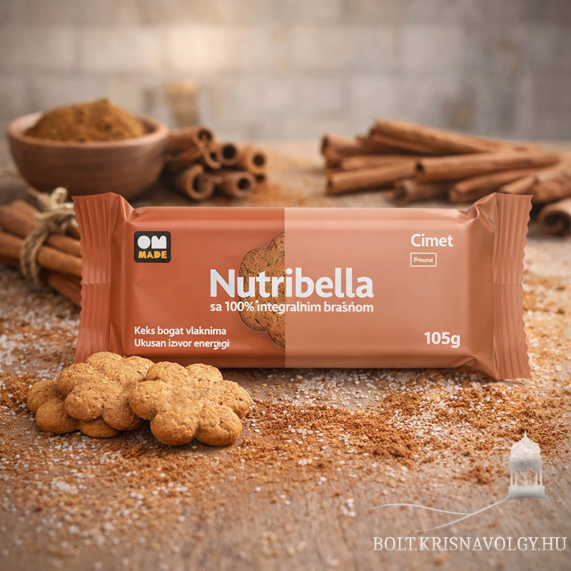 Nutribella fahéjas teljes kiőrlésű keksz