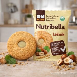 Nutribella- mogyorókrémmel töltött teljes kiörlésű keksz